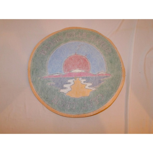 Super Blue Green Cell Tech Large 12" Diameter Uniform Patch Cloth Embroidered - Picture 2 of 3